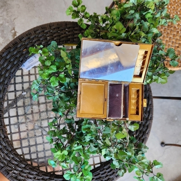 1950s Vintage CONFETTI Lucite COMPACT Carry Triple Vanity Case Clutch - Picture 9 of 16